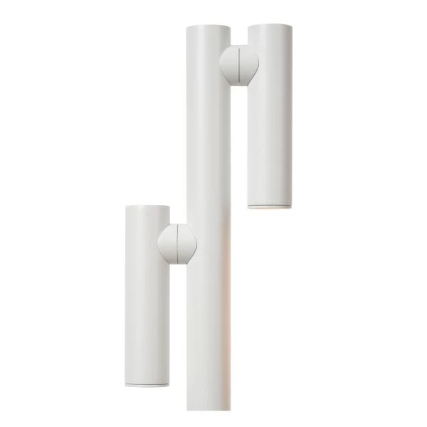 Lucide ANTRIM - Lampadaire / lampe de lecture Rechargeable Intérieur/Extérieur - Batterie/Piles - LED Dim. - 2x2,2W 2700K - IP54 - Avec station de charge sans fil - Blanc - détail 2